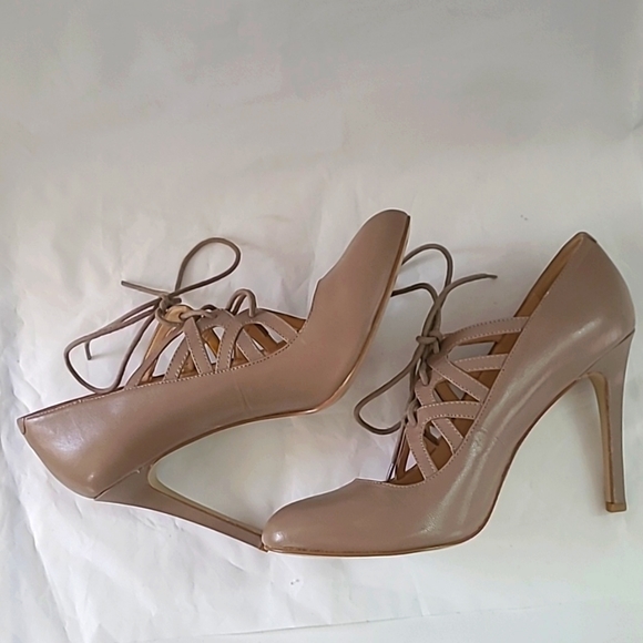Nine West Sasafraso Woman's Heel | Beige | 7.5 M | Lace Up - Picture 3 of 9